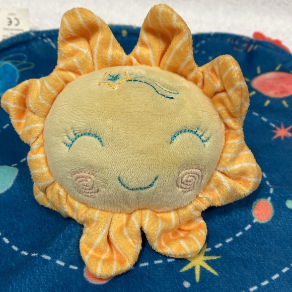 Mary Meyer planet cosmos sun space circle fleece lovey security blanket - Picture 2 of 7